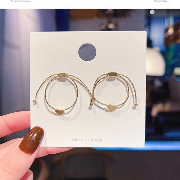 💙2 Ways Heart Threader Earrings - Picture 6 of 10